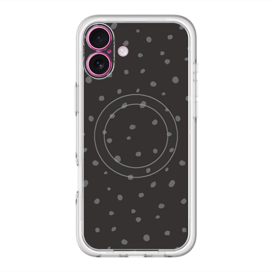 スリムプロテクションプレミアムケース with MagSafe［ Drawing Dot - Black ］