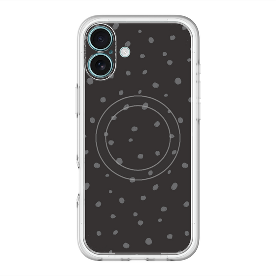 スリムプロテクションプレミアムケース with MagSafe［ Drawing Dot - Black ］