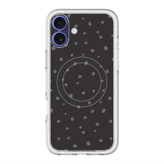 スリムプロテクションプレミアムケース with MagSafe［ Drawing Dot - Black ］