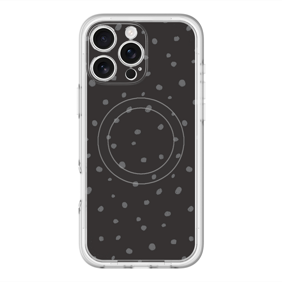 スリムプロテクションプレミアムケース with MagSafe［ Drawing Dot - Black ］