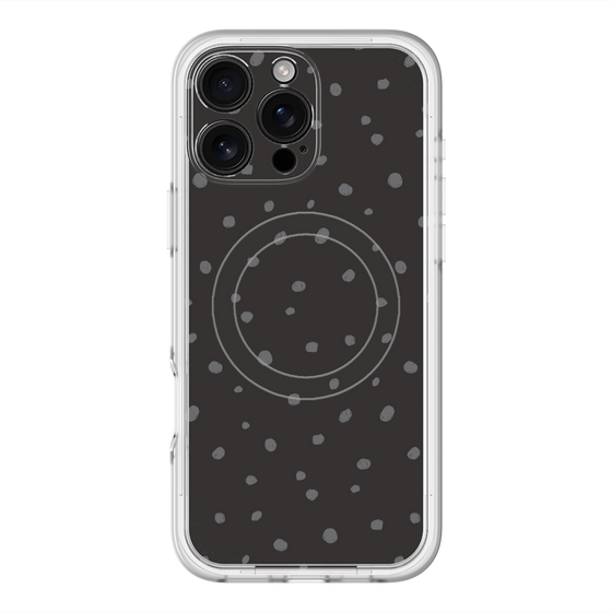 スリムプロテクションプレミアムケース with MagSafe［ Drawing Dot - Black ］