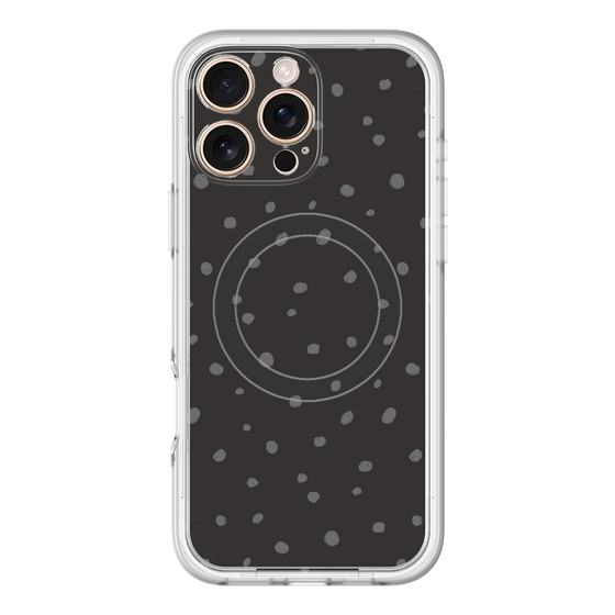 スリムプロテクションプレミアムケース with MagSafe［ Drawing Dot - Black ］