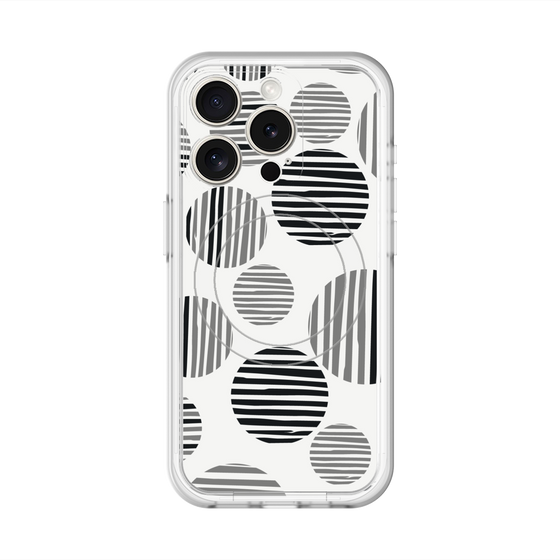 スリムプロテクションプレミアムケース with MagSafe［ Nordic Dot - Black ］