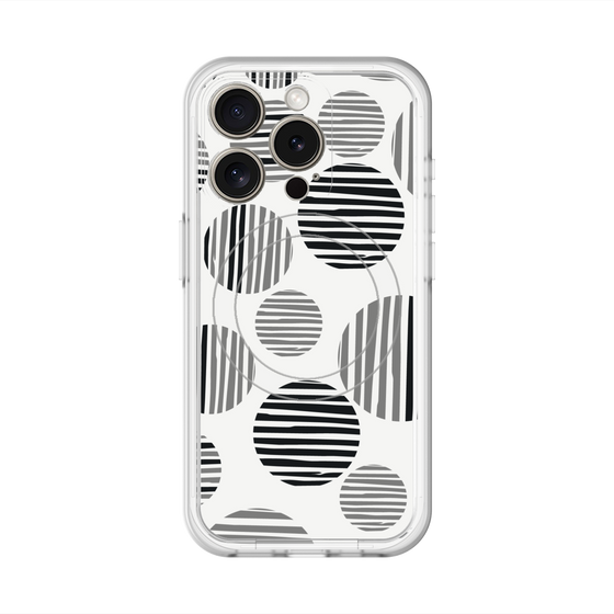 スリムプロテクションプレミアムケース with MagSafe［ Nordic Dot - Black ］