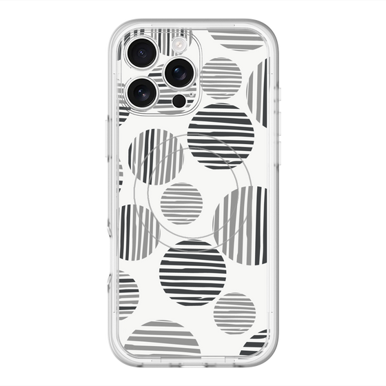 スリムプロテクションプレミアムケース with MagSafe［ Nordic Dot - Black ］