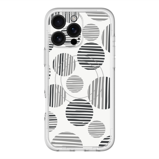 スリムプロテクションプレミアムケース with MagSafe［ Nordic Dot - Black ］