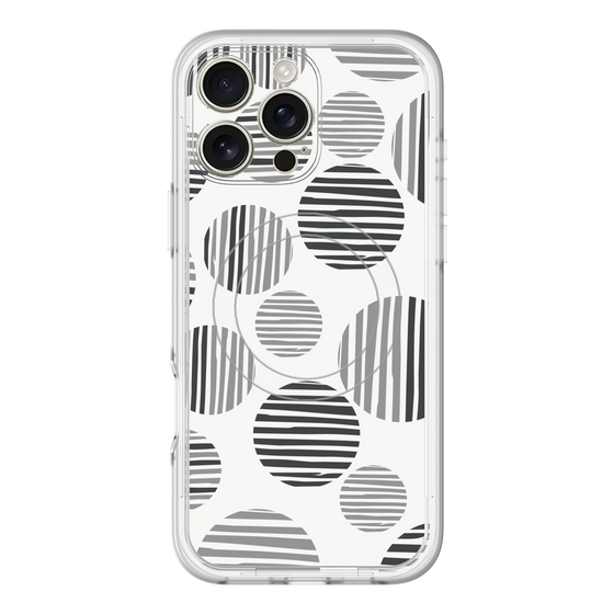スリムプロテクションプレミアムケース with MagSafe［ Nordic Dot - Black ］