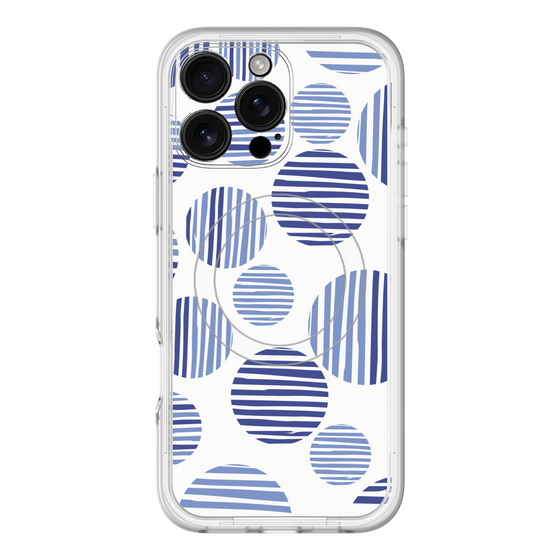スリムプロテクションプレミアムケース with MagSafe［ Nordic Dot - Blue ］