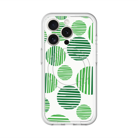 スリムプロテクションプレミアムケース with MagSafe［ Nordic Dot - Green ］
