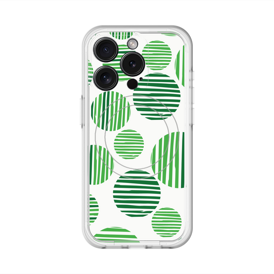 スリムプロテクションプレミアムケース with MagSafe［ Nordic Dot - Green ］