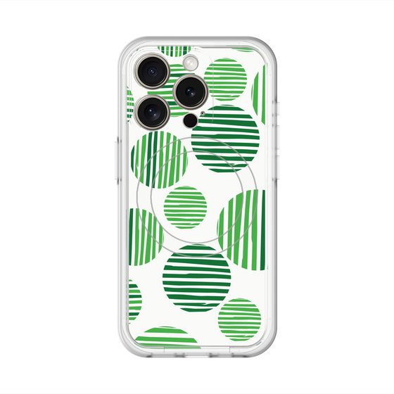 スリムプロテクションプレミアムケース with MagSafe［ Nordic Dot - Green ］