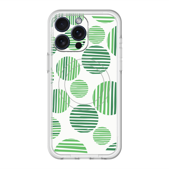 スリムプロテクションプレミアムケース with MagSafe［ Nordic Dot - Green ］