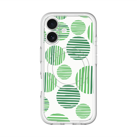 スリムプロテクションプレミアムケース with MagSafe［ Nordic Dot - Green ］