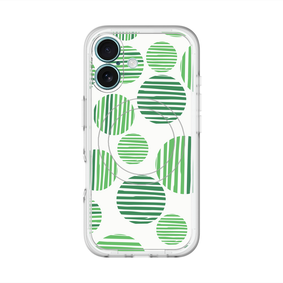 スリムプロテクションプレミアムケース with MagSafe［ Nordic Dot - Green ］