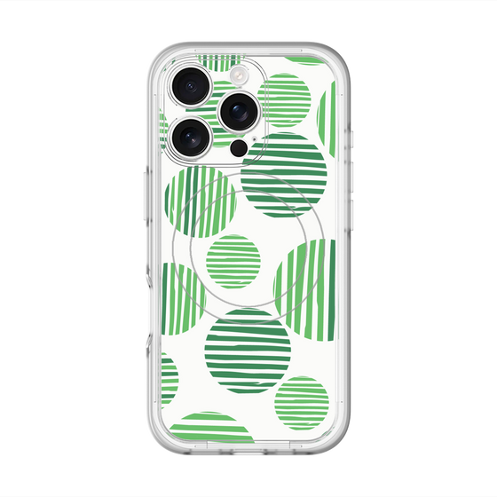 スリムプロテクションプレミアムケース with MagSafe［ Nordic Dot - Green ］