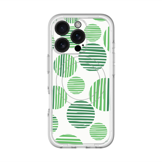 スリムプロテクションプレミアムケース with MagSafe［ Nordic Dot - Green ］