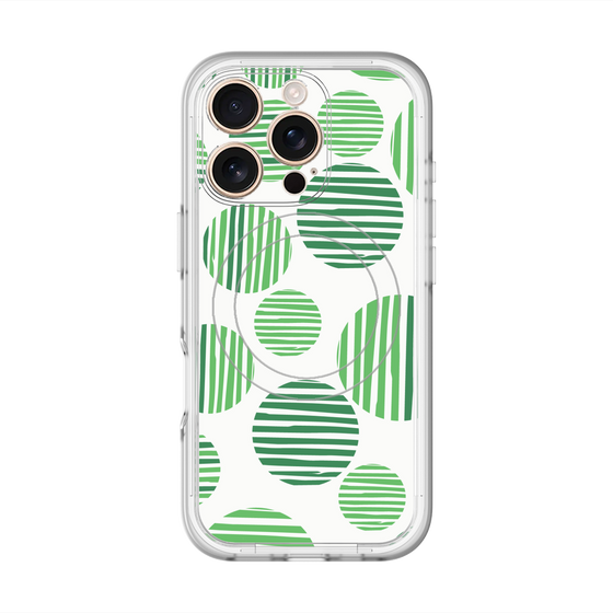 スリムプロテクションプレミアムケース with MagSafe［ Nordic Dot - Green ］