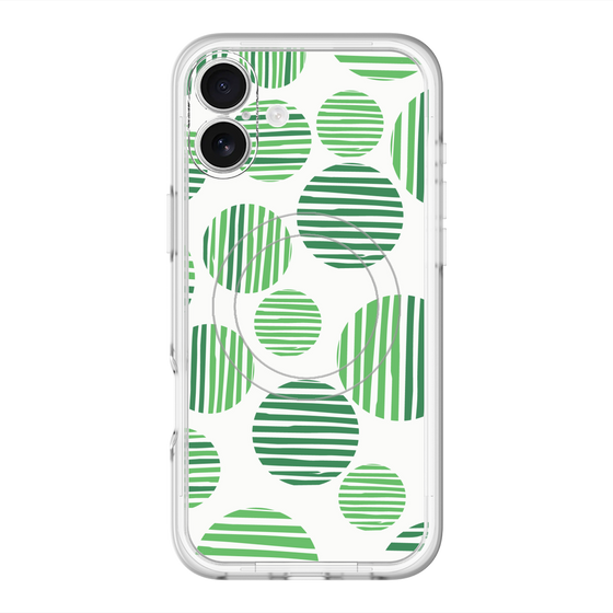 スリムプロテクションプレミアムケース with MagSafe［ Nordic Dot - Green ］