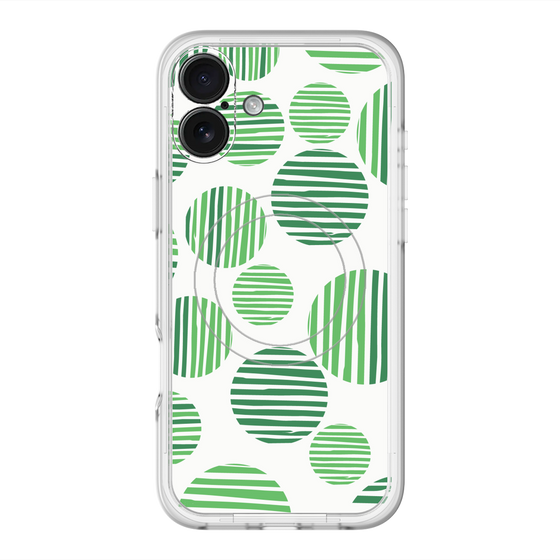 スリムプロテクションプレミアムケース with MagSafe［ Nordic Dot - Green ］