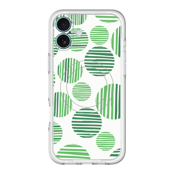 スリムプロテクションプレミアムケース with MagSafe［ Nordic Dot - Green ］