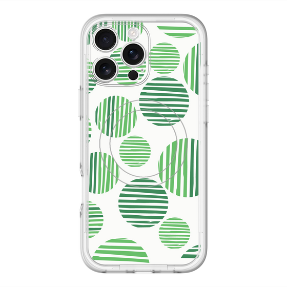スリムプロテクションプレミアムケース with MagSafe［ Nordic Dot - Green ］