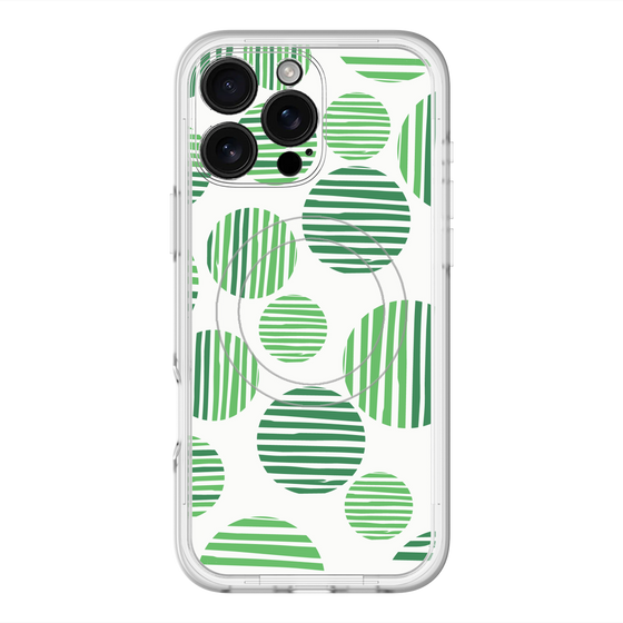 スリムプロテクションプレミアムケース with MagSafe［ Nordic Dot - Green ］