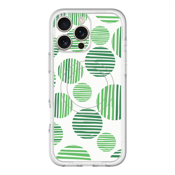 スリムプロテクションプレミアムケース with MagSafe［ Nordic Dot - Green ］
