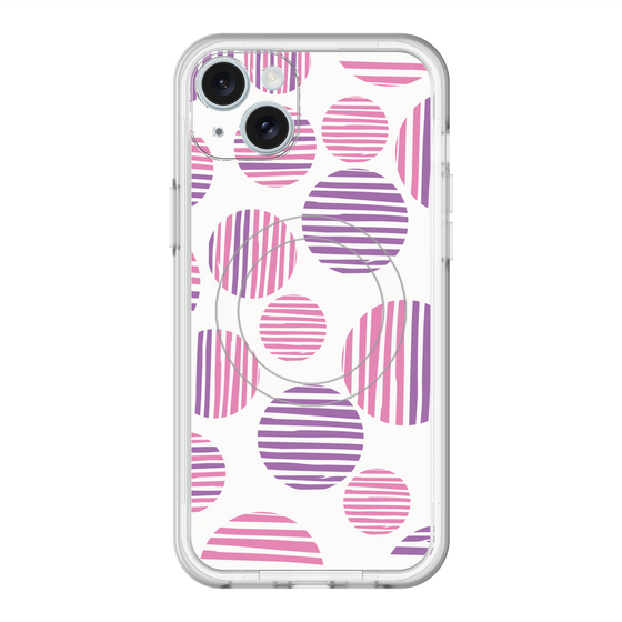 スリムプロテクションプレミアムケース with MagSafe［ Nordic Dot - Pink ］