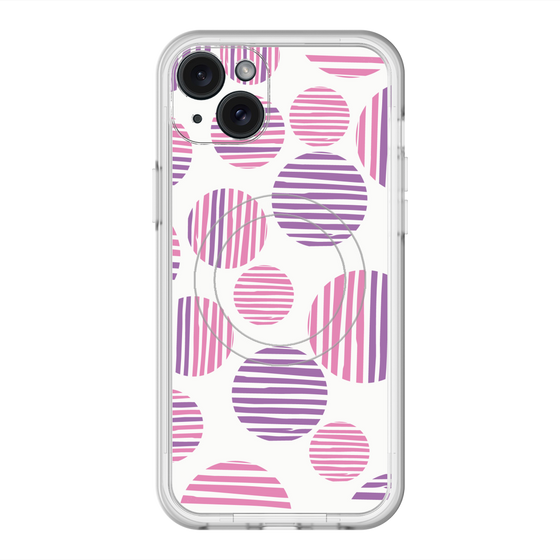 スリムプロテクションプレミアムケース with MagSafe［ Nordic Dot - Pink ］