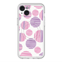 スリムプロテクションプレミアムケース with MagSafe［ Nordic Dot - Pink ］