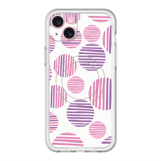 スリムプロテクションプレミアムケース with MagSafe［ Nordic Dot - Pink ］
