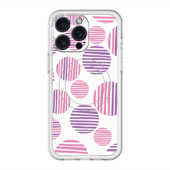 スリムプロテクションプレミアムケース with MagSafe［ Nordic Dot - Pink ］