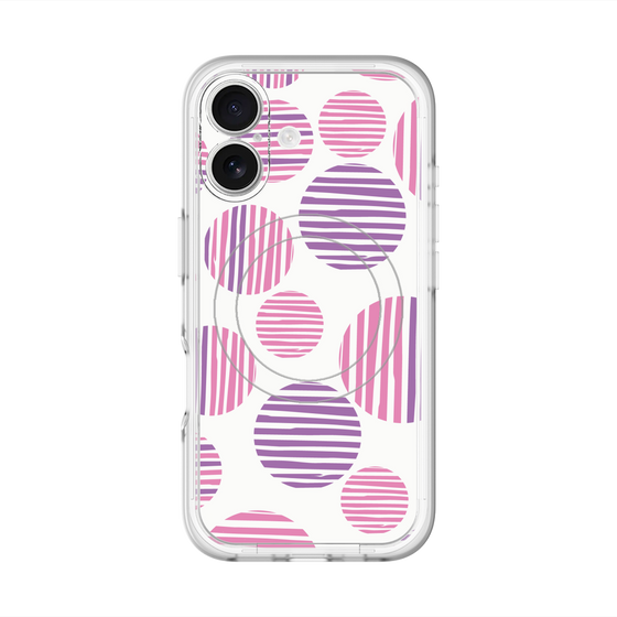 スリムプロテクションプレミアムケース with MagSafe［ Nordic Dot - Pink ］
