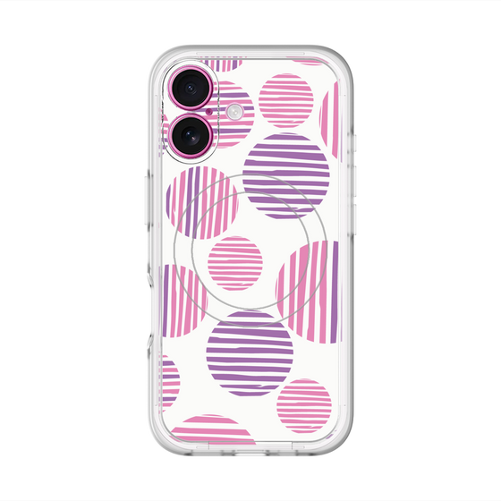 スリムプロテクションプレミアムケース with MagSafe［ Nordic Dot - Pink ］