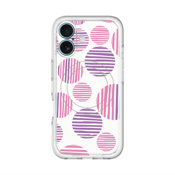 スリムプロテクションプレミアムケース with MagSafe［ Nordic Dot - Pink ］