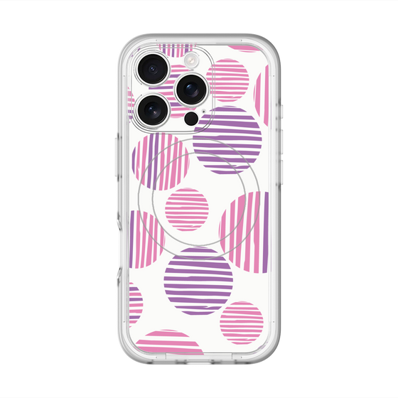 スリムプロテクションプレミアムケース with MagSafe［ Nordic Dot - Pink ］