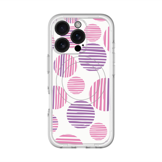 スリムプロテクションプレミアムケース with MagSafe［ Nordic Dot - Pink ］