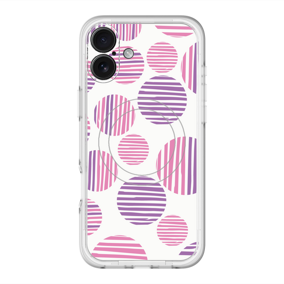 スリムプロテクションプレミアムケース with MagSafe［ Nordic Dot - Pink ］