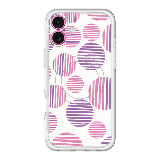 スリムプロテクションプレミアムケース with MagSafe［ Nordic Dot - Pink ］