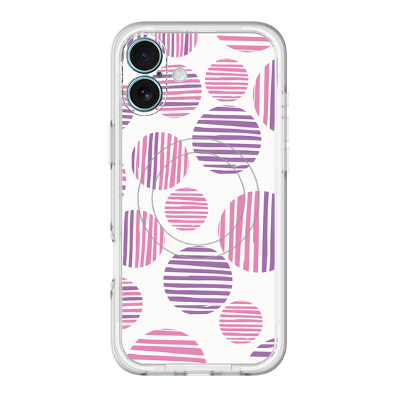 スリムプロテクションプレミアムケース with MagSafe［ Nordic Dot - Pink ］