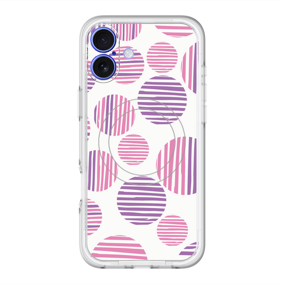 スリムプロテクションプレミアムケース with MagSafe［ Nordic Dot - Pink ］