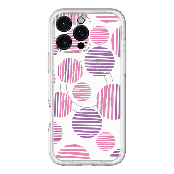 スリムプロテクションプレミアムケース with MagSafe［ Nordic Dot - Pink ］