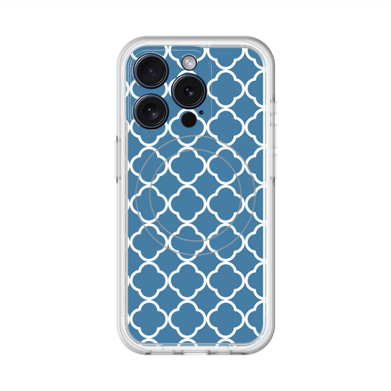 スリムプロテクションプレミアムケース with MagSafe［ Moroccan2 - Blue ］