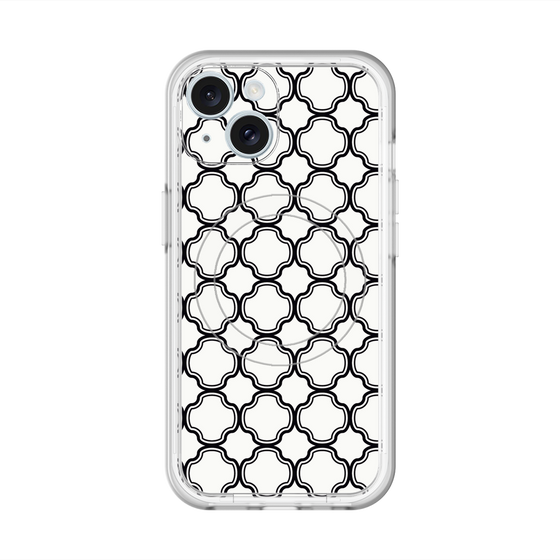 スリムプロテクションプレミアムケース with MagSafe［ Moroccan3 - Black ］