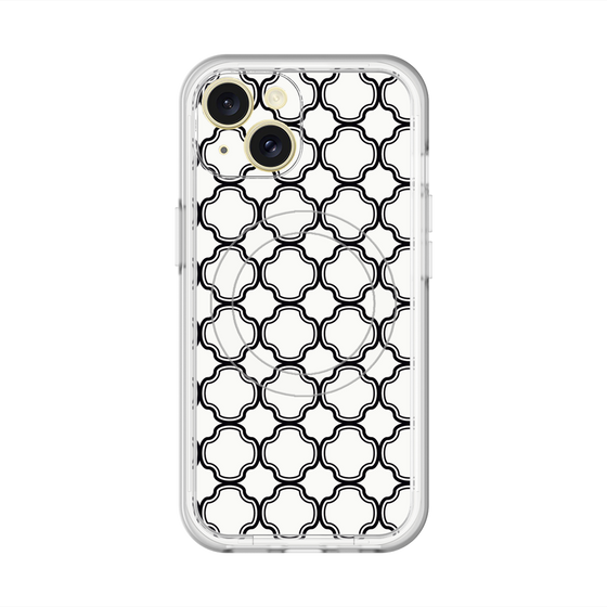 スリムプロテクションプレミアムケース with MagSafe［ Moroccan3 - Black ］