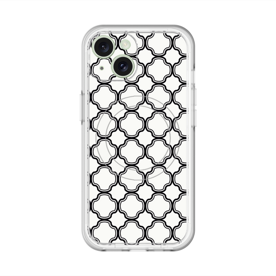 スリムプロテクションプレミアムケース with MagSafe［ Moroccan3 - Black ］