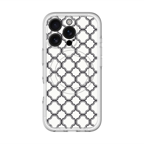 スリムプロテクションプレミアムケース with MagSafe［ Moroccan3 - Black ］
