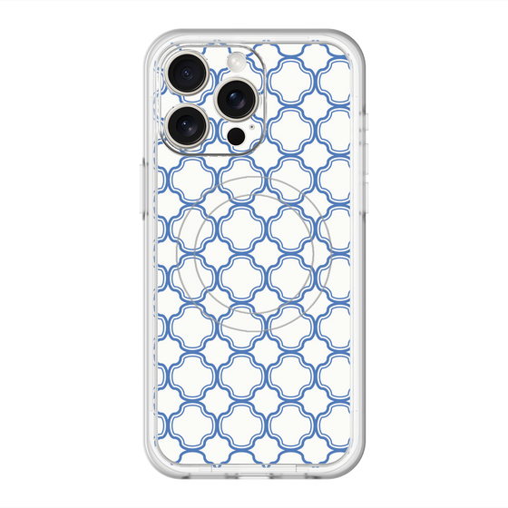 スリムプロテクションプレミアムケース with MagSafe［ Moroccan3 - Blue ］