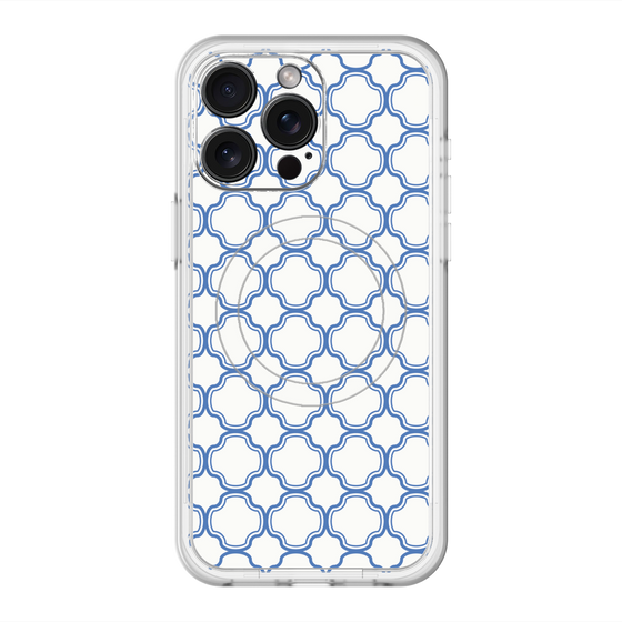 スリムプロテクションプレミアムケース with MagSafe［ Moroccan3 - Blue ］