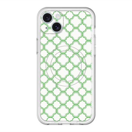 スリムプロテクションプレミアムケース with MagSafe［ Moroccan3 - Green ］